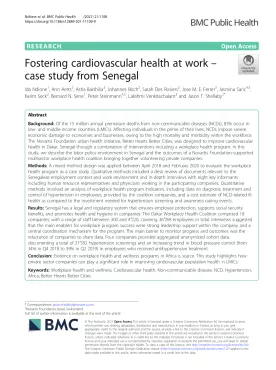 Fostering cardiovascular health at work