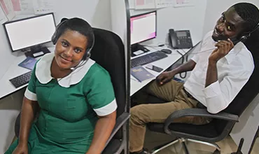 Image showing telemedicine employees in Ghana at their workplace
