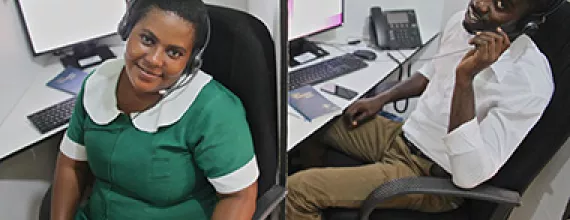Image showing telemedicine employees in Ghana at their workplace