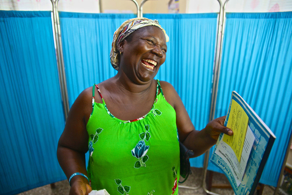 Patient laughing