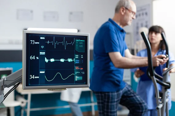 Clos up shot of a monitoring screen